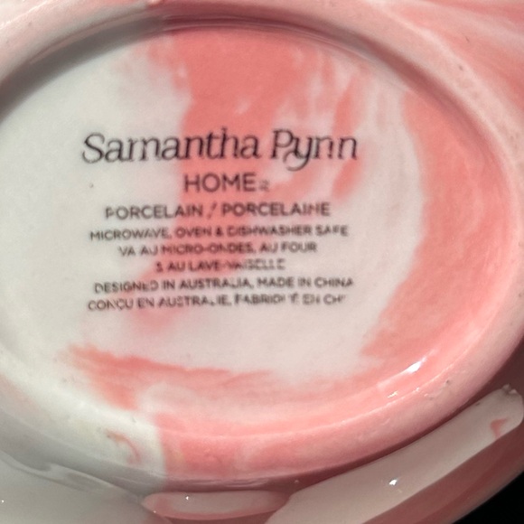 Samantha Pynn Home porcelain 4 measuring cups pink white nesting baking cookwear - Picture 4 of 5